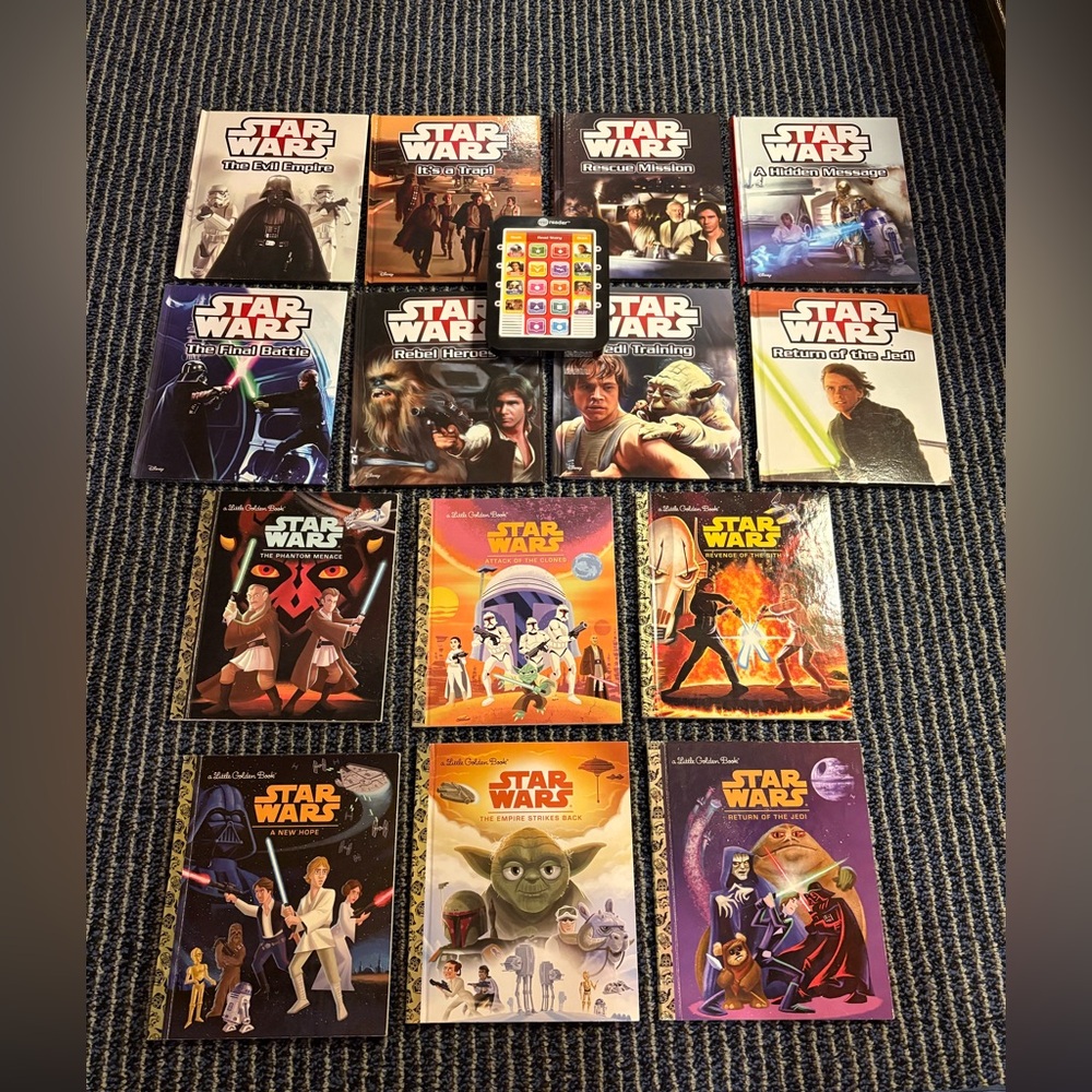 ME Reader Electronic Star Wars Saga 8 book Reading Set Plus 6 Golden Books